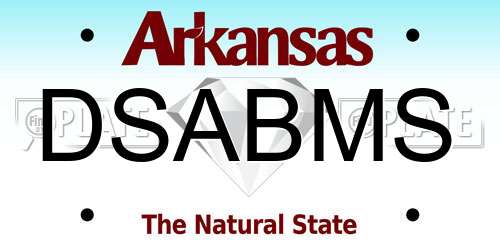 DSABMS Arkansas License Plate