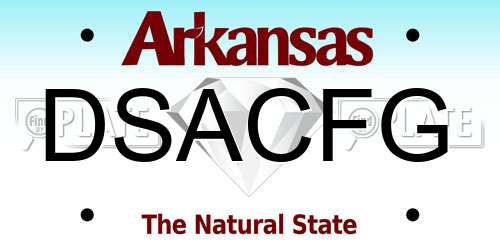 DSACFG Arkansas License Plate