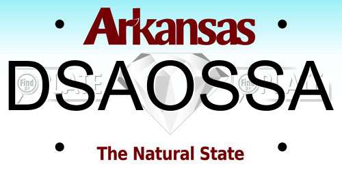 DSAOSSA Arkansas License Plate