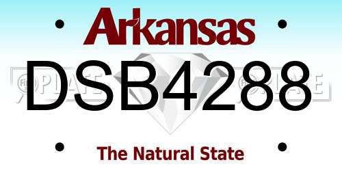 DSB4288 Arkansas License Plate