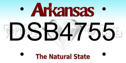 DSB4755 Arkansas License Plate