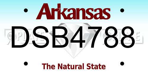 DSB4788 Arkansas License Plate