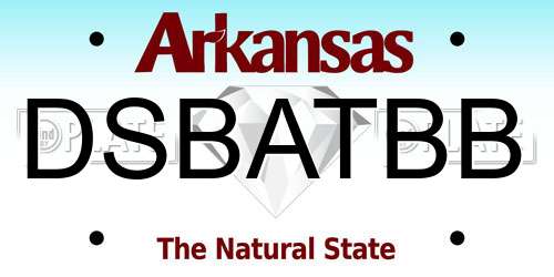 DSBATBB Arkansas License Plate