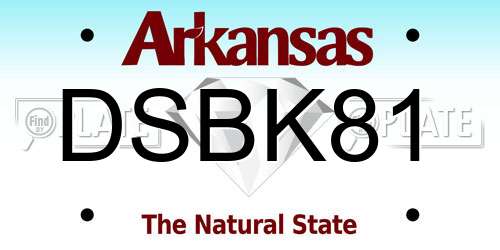 DSBK81 Arkansas License Plate