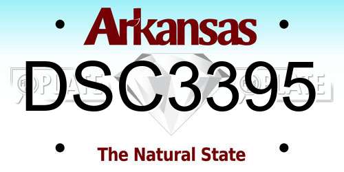 DSC3395 Arkansas License Plate