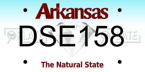 DSE158 Arkansas License Plate