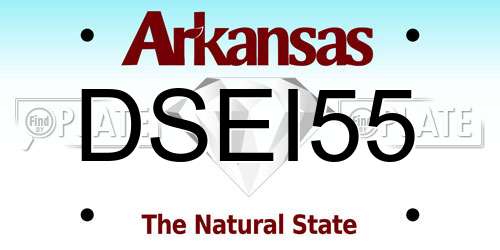 DSEI55 Arkansas License Plate