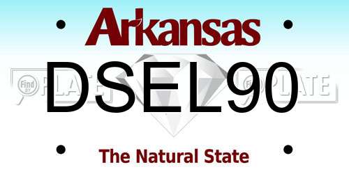 DSEL90 Arkansas License Plate