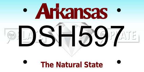 DSH597 Arkansas License Plate