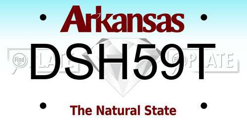 DSH59T Arkansas License Plate