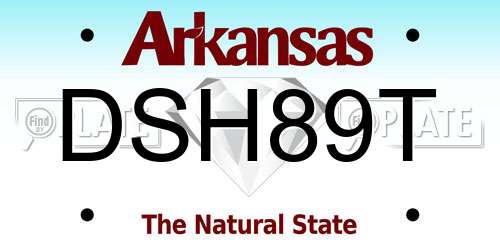 DSH89T Arkansas License Plate