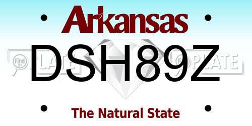 DSH89Z Arkansas License Plate