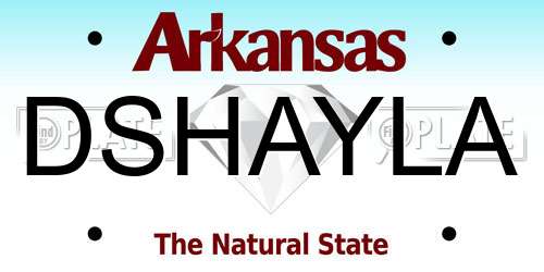 DSHAYLA Arkansas License Plate
