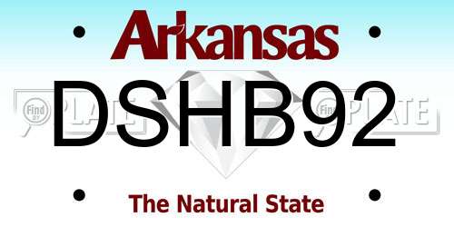 DSHB92 Arkansas License Plate