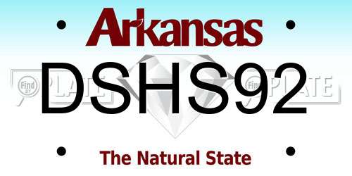 DSHS92 Arkansas License Plate