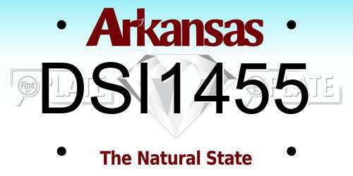 DSI1455 Arkansas License Plate