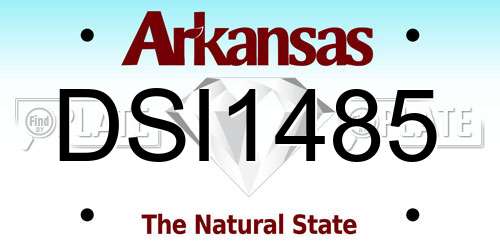 DSI1485 Arkansas License Plate