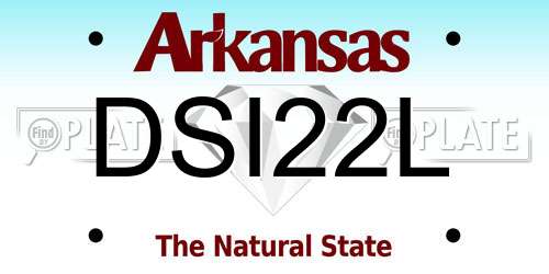 DSI22L Arkansas License Plate