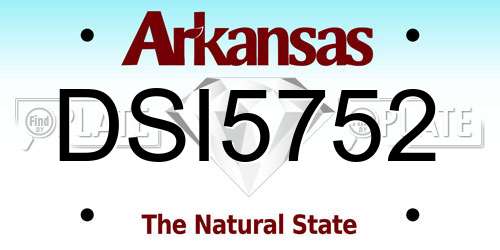 DSI5752 Arkansas License Plate