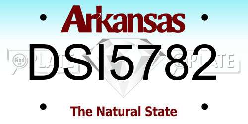 DSI5782 Arkansas License Plate