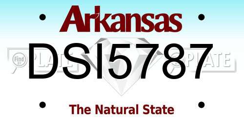 DSI5787 Arkansas License Plate