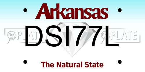 DSI77L Arkansas License Plate