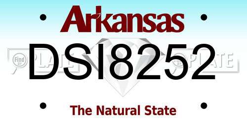 DSI8252 Arkansas License Plate