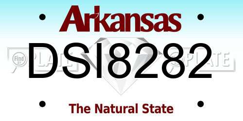 DSI8282 Arkansas License Plate
