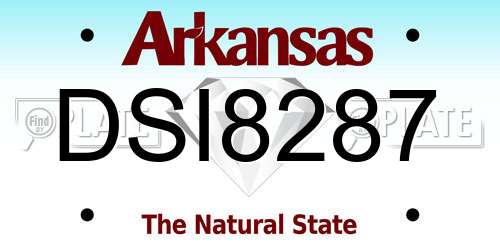 DSI8287 Arkansas License Plate