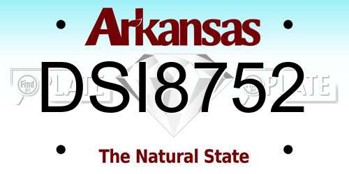 DSI8752 Arkansas License Plate