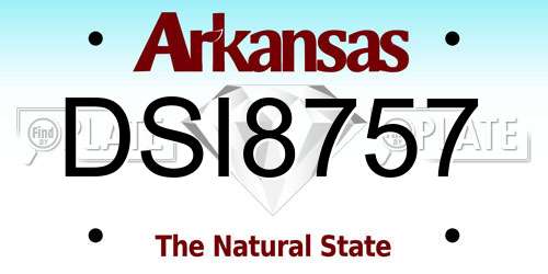 DSI8757 Arkansas License Plate