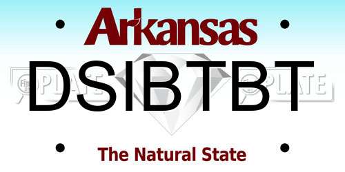 DSIBTBT Arkansas License Plate