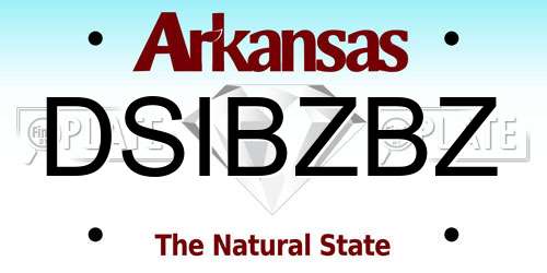 DSIBZBZ Arkansas License Plate