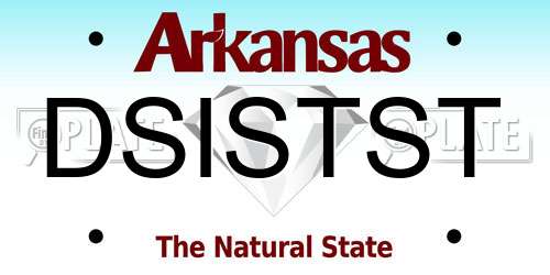 DSISTST Arkansas License Plate