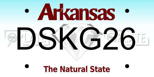 DSKG26 Arkansas License Plate
