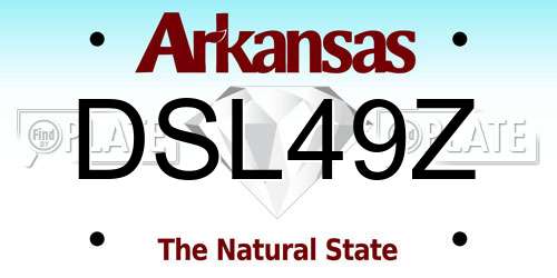 DSL49Z Arkansas License Plate