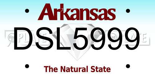 DSL5999 Arkansas License Plate