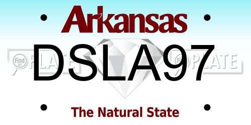 DSLA97 Arkansas License Plate