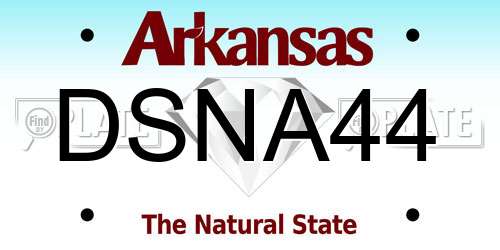 DSNA44 Arkansas License Plate