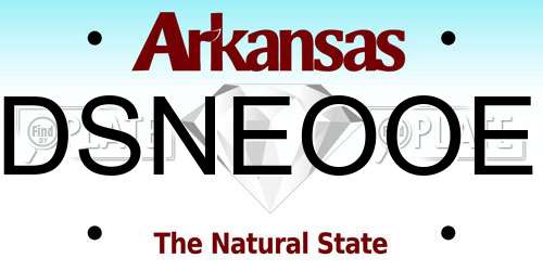 DSNEOOE Arkansas License Plate