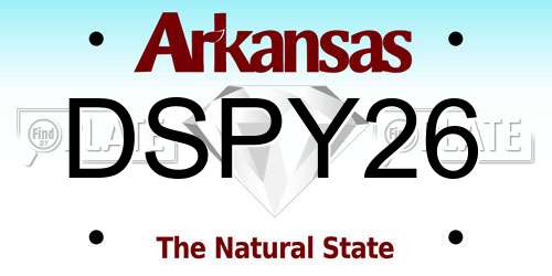 DSPY26 Arkansas License Plate