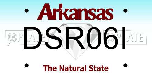 DSR06I Arkansas License Plate