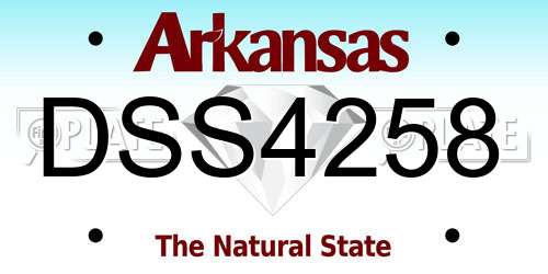 DSS4258 Arkansas License Plate