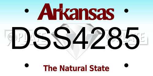 DSS4285 Arkansas License Plate