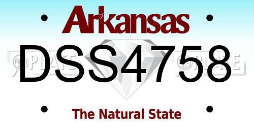 DSS4758 Arkansas License Plate
