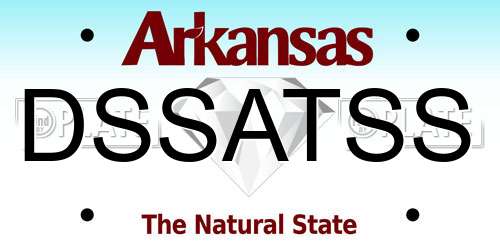 DSSATSS Arkansas License Plate
