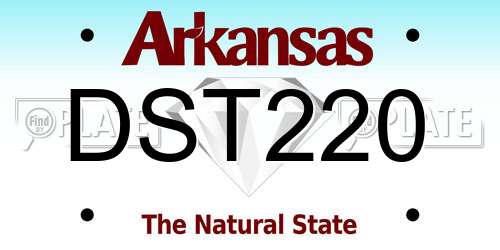 DST220 Arkansas License Plate