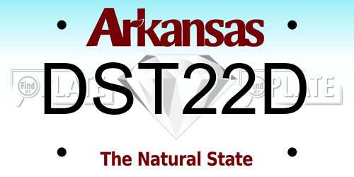 DST22D Arkansas License Plate
