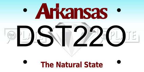 DST22O Arkansas License Plate