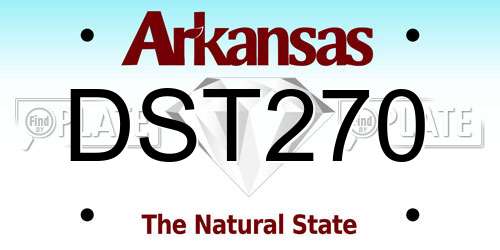 DST270 Arkansas License Plate